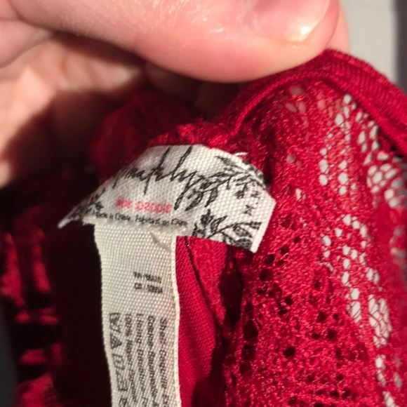 Red lace dress ~ free people - Picture 8 of 8
